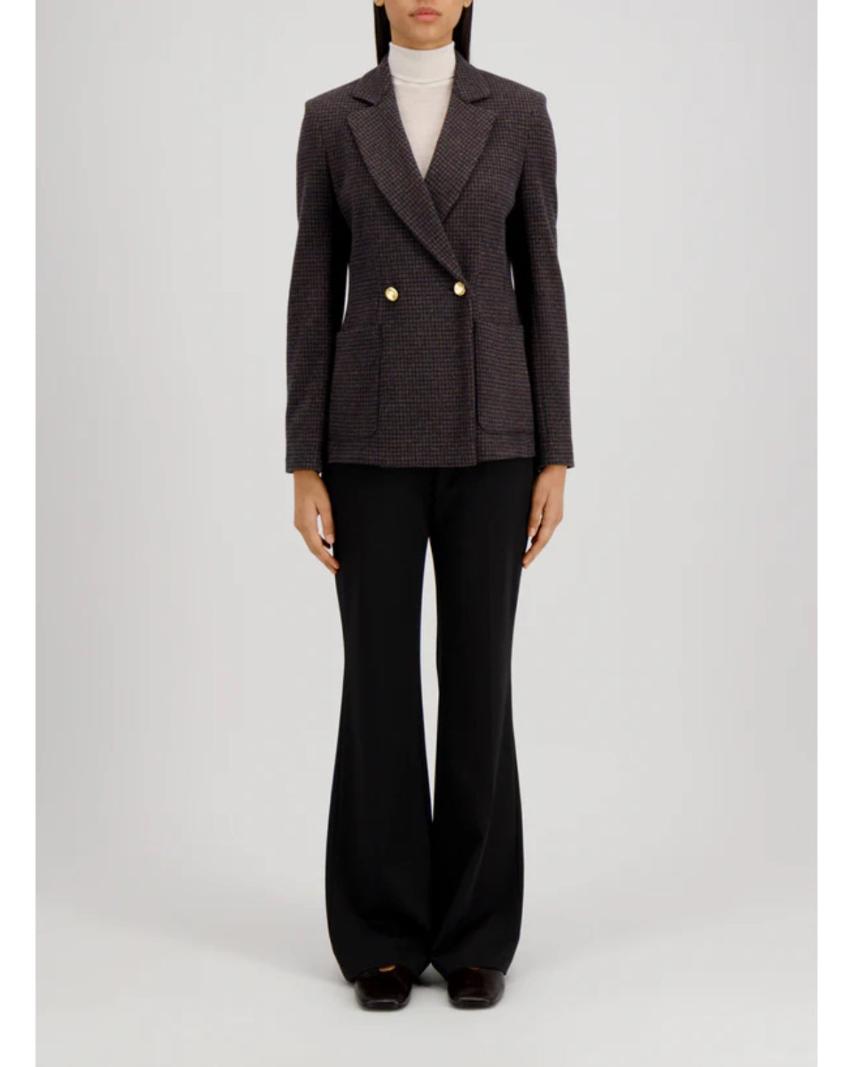 Harris Wharf Double Breasted Blazer With Shoulder Pads