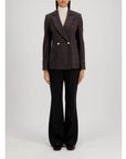 Harris Wharf Double Breasted Blazer With Shoulder Pads