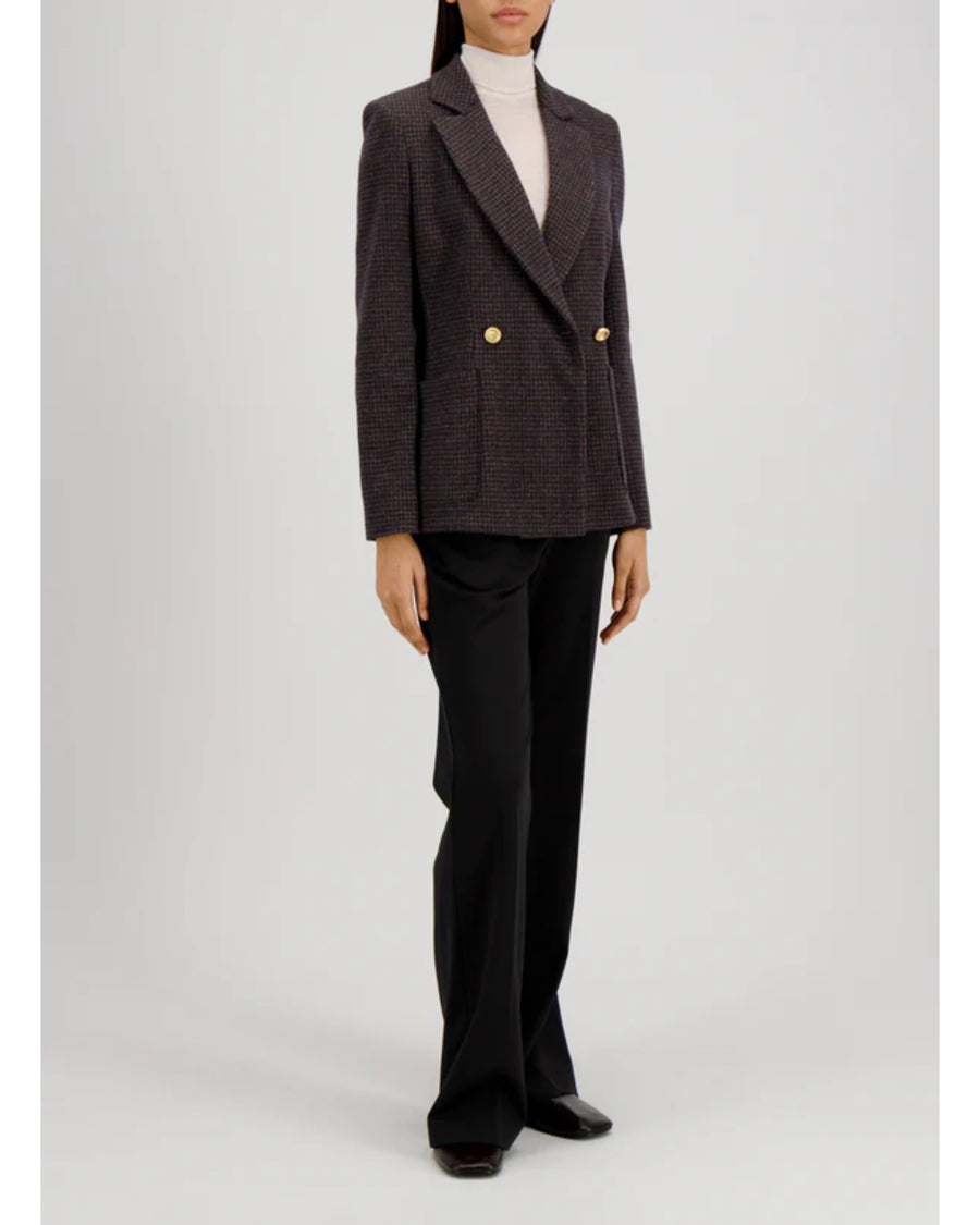 Harris Wharf Double Breasted Blazer With Shoulder Pads