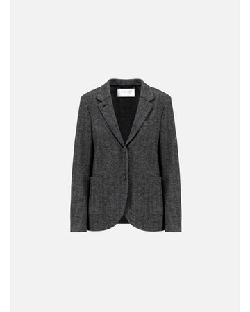 Harris Wharf Stand Up Collar Patterned Blazer