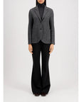 Harris Wharf Stand Up Collar Patterned Blazer
