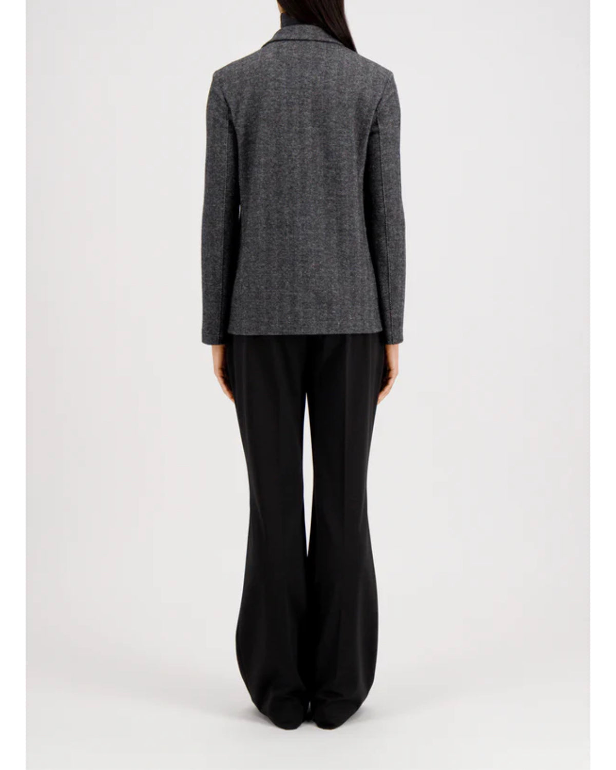 Harris Wharf Stand Up Collar Patterned Blazer