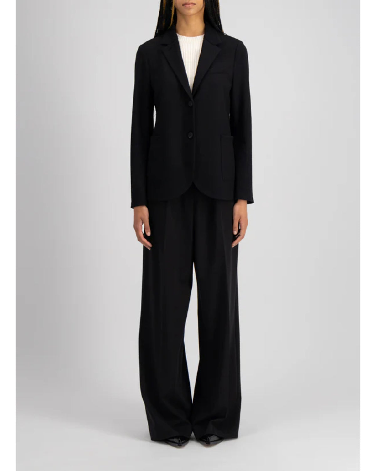 Harris Wharf Stand Up Collar Blazer Fine Merino