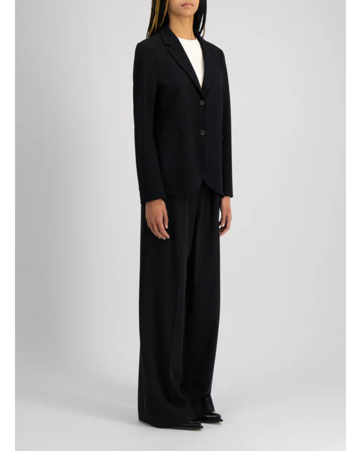 Harris Wharf Stand Up Collar Blazer Fine Merino