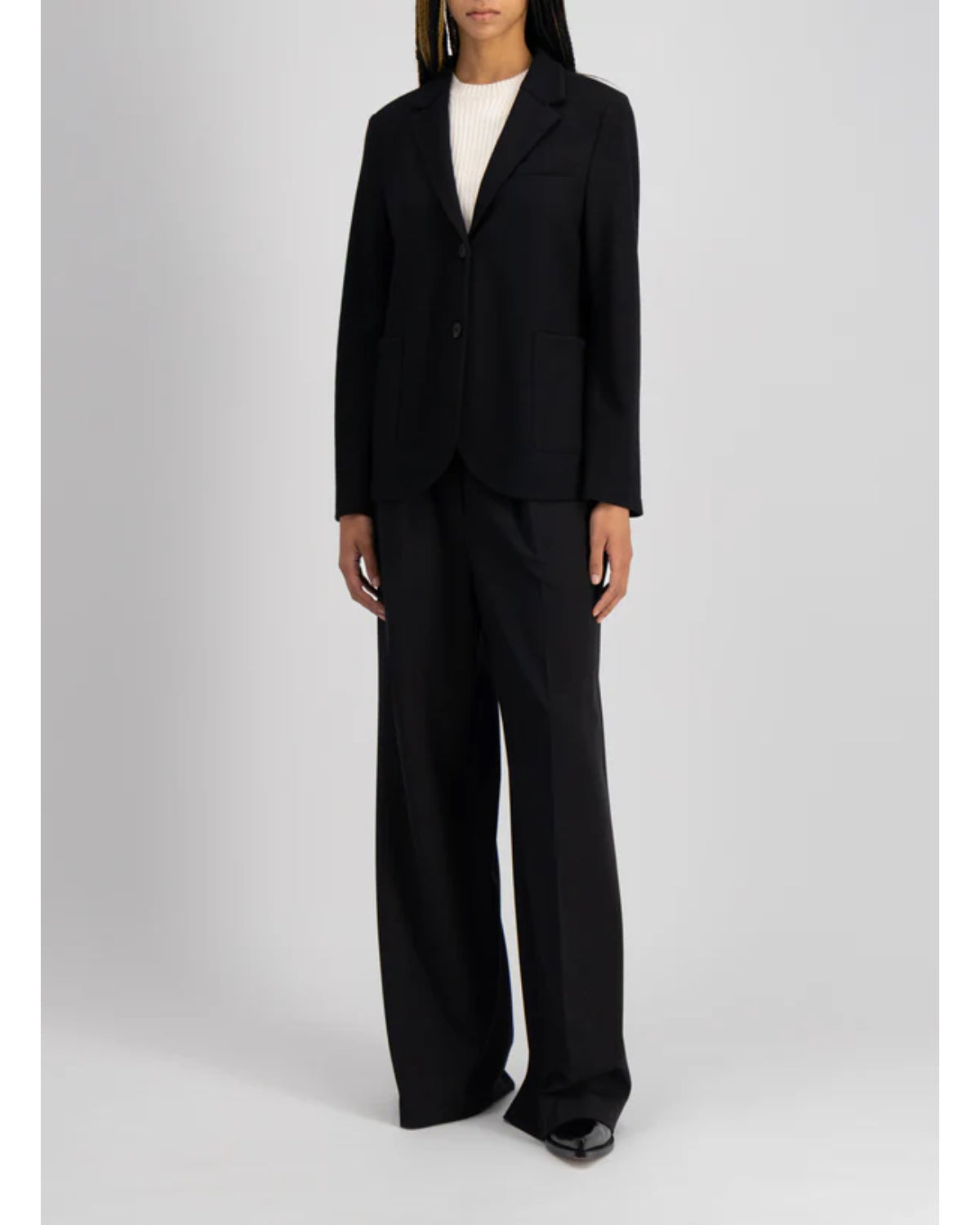 Harris Wharf Stand Up Collar Blazer Fine Merino