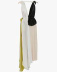 Victoria Beckham Asymmetric Pleated V-Neck Dress