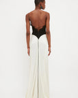 Victoria Beckham Lace Insert Floorlength Dress