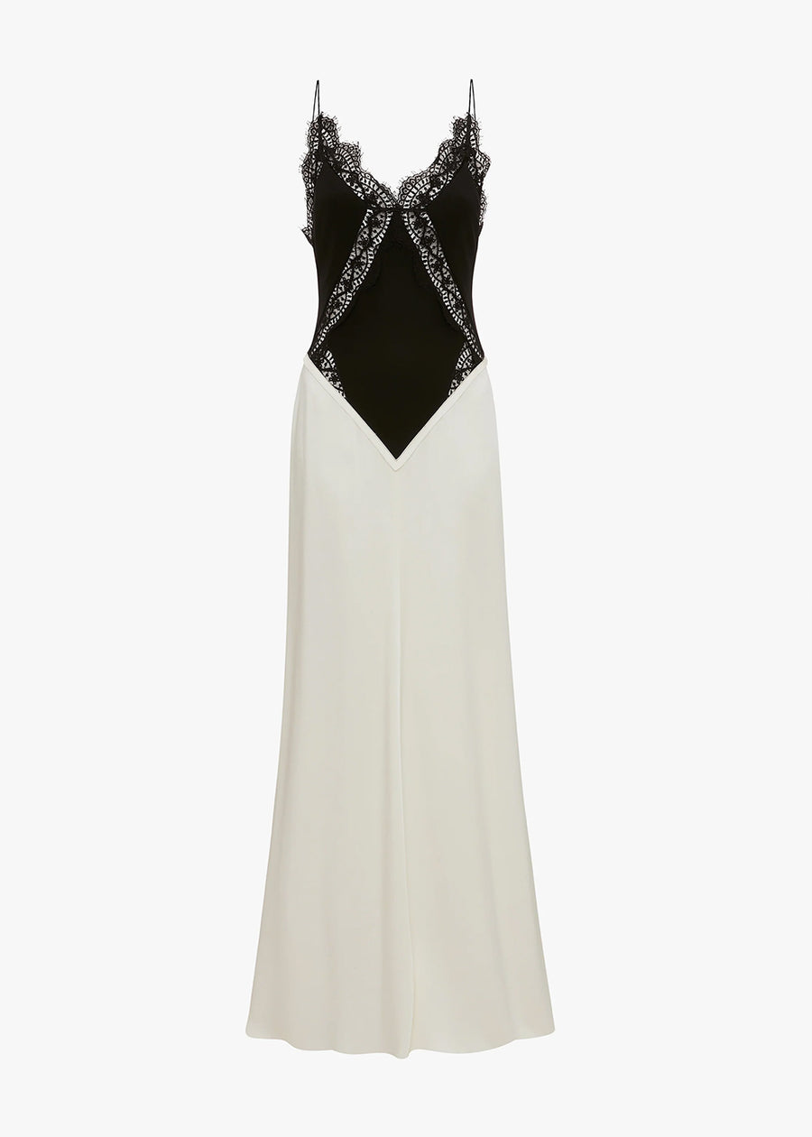 Victoria Beckham Lace Insert Floorlength Dress adorno limited Victoria Beckham Lace Insert Floorlength Dress adorno limited