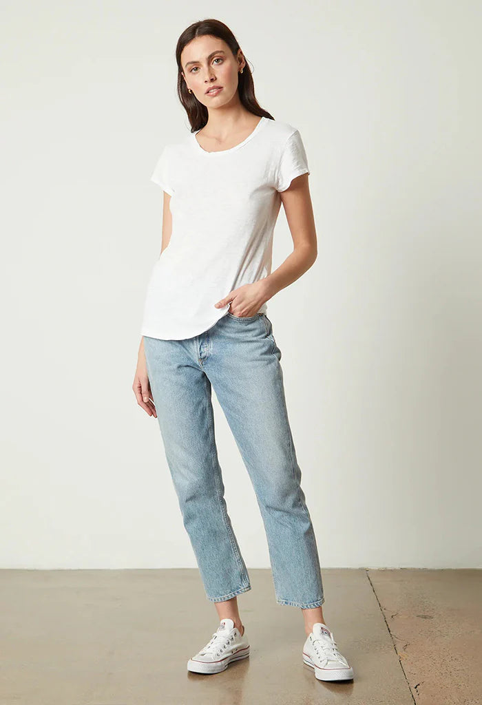 Odelia Cotton Slub S/S Crew Neck Tee