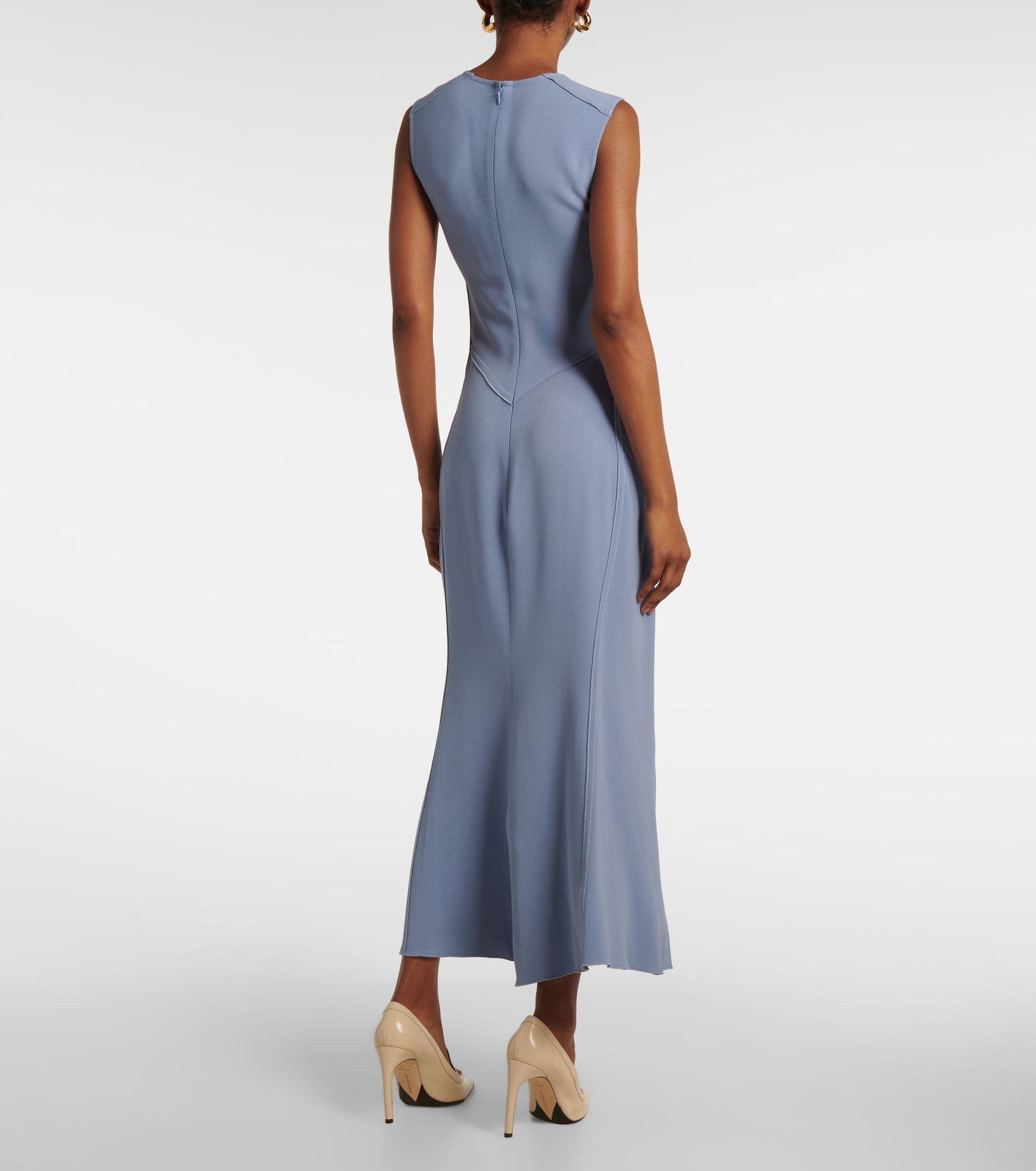 Victoria Beckham Sleeveless Gathered Waist Midi