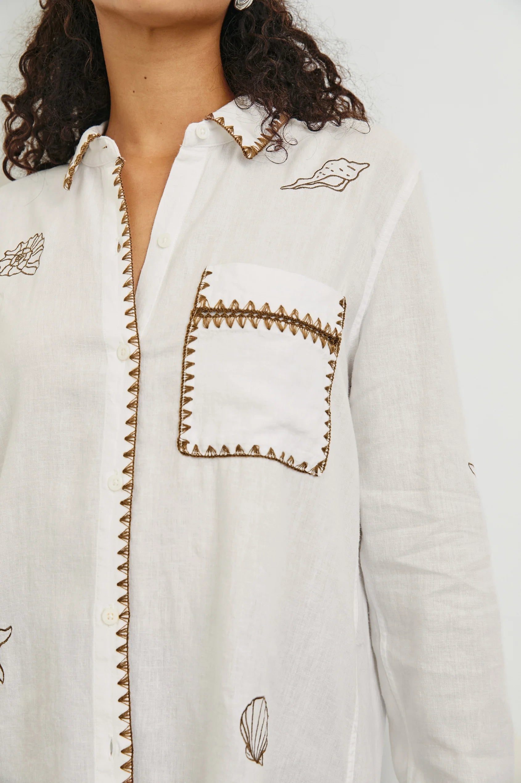 Rails Saya Embroidered Button Down