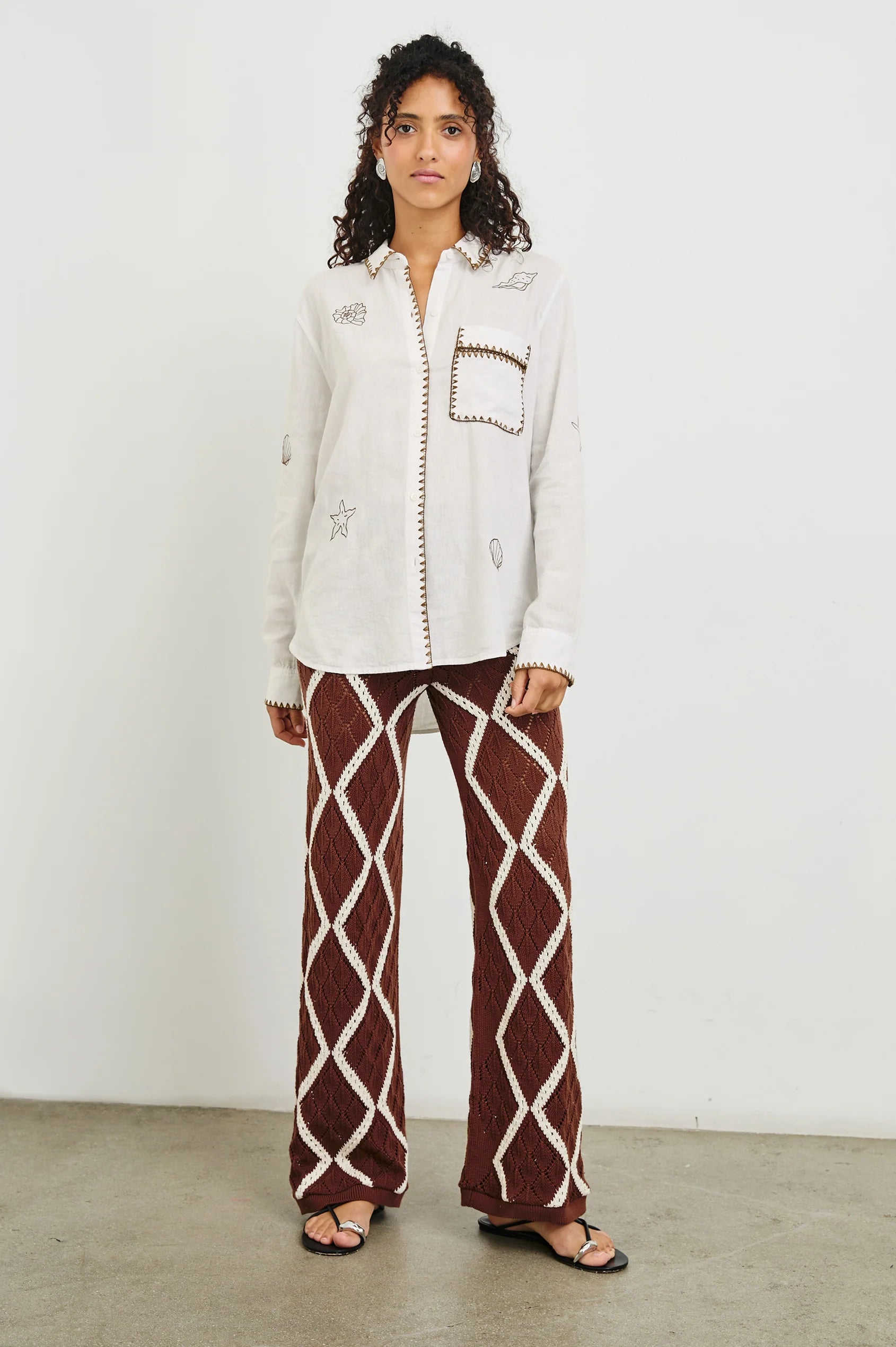 Rails Saya Embroidered Button Down
