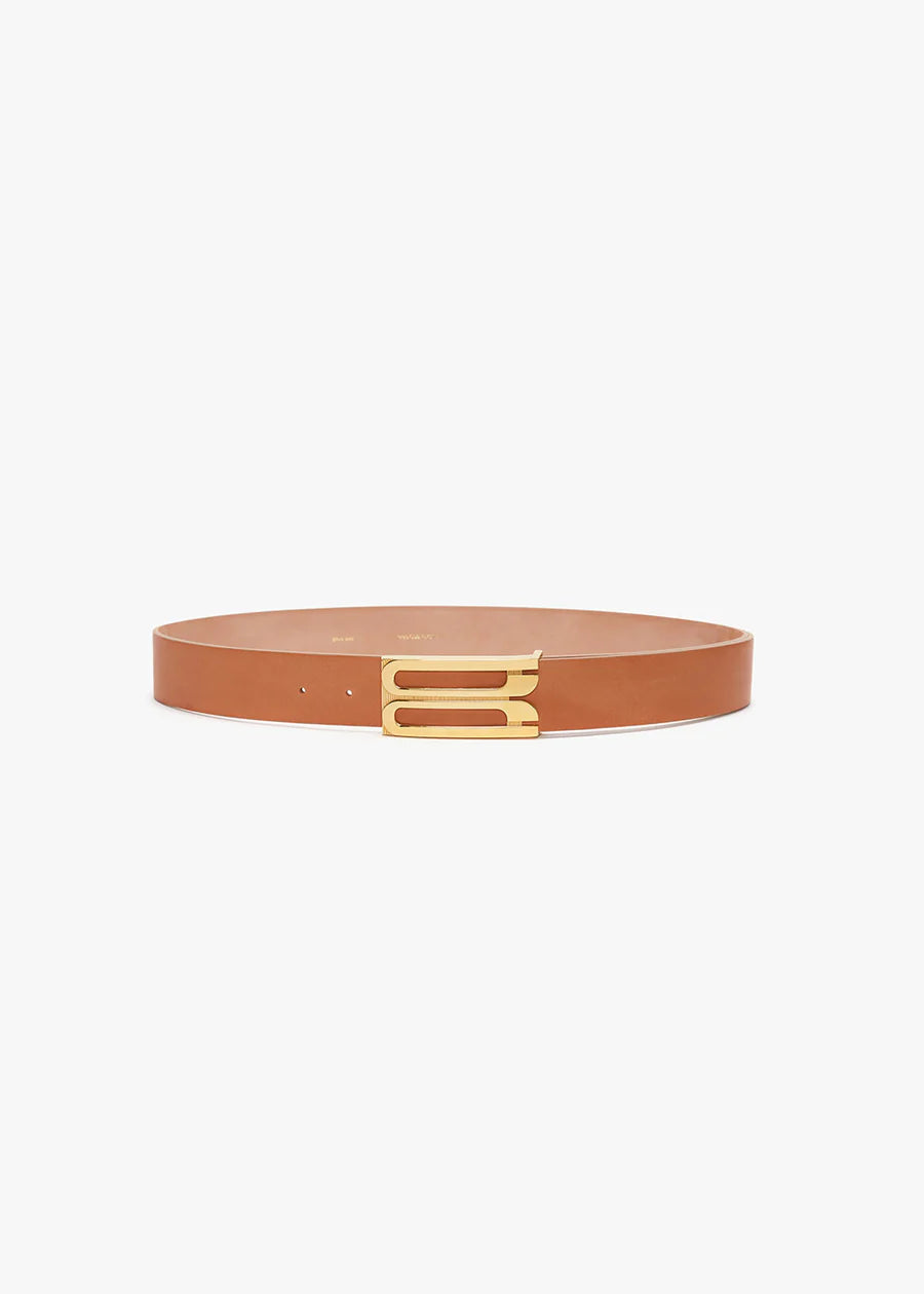 【関税込み】Victoria Beckham ブラック Jumbo Frame ベルト Jumbo Frame Belt In Black Croc Embossed Calf Leather