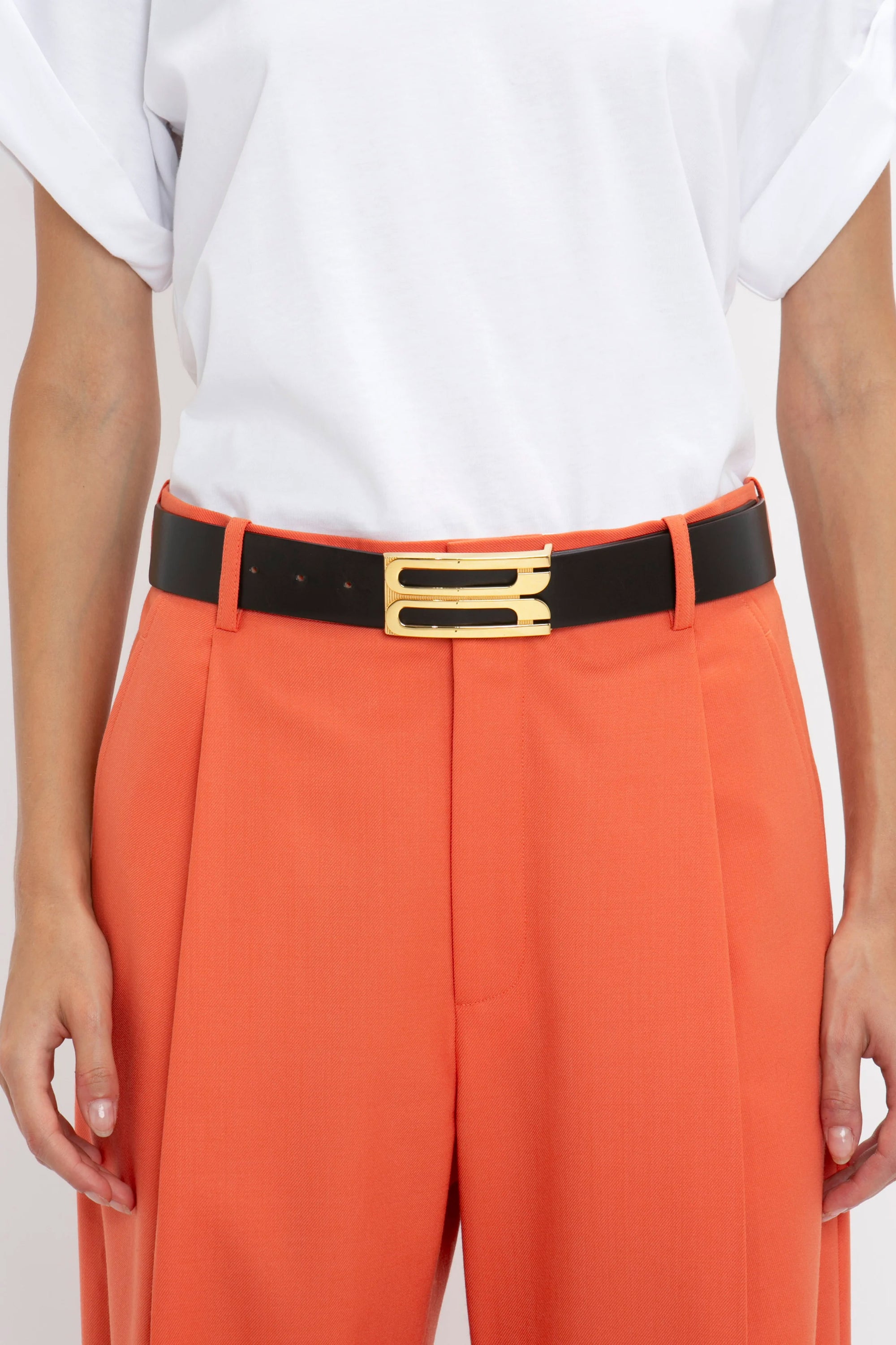 Victoria Beckham Black Jumbo Frame Belt