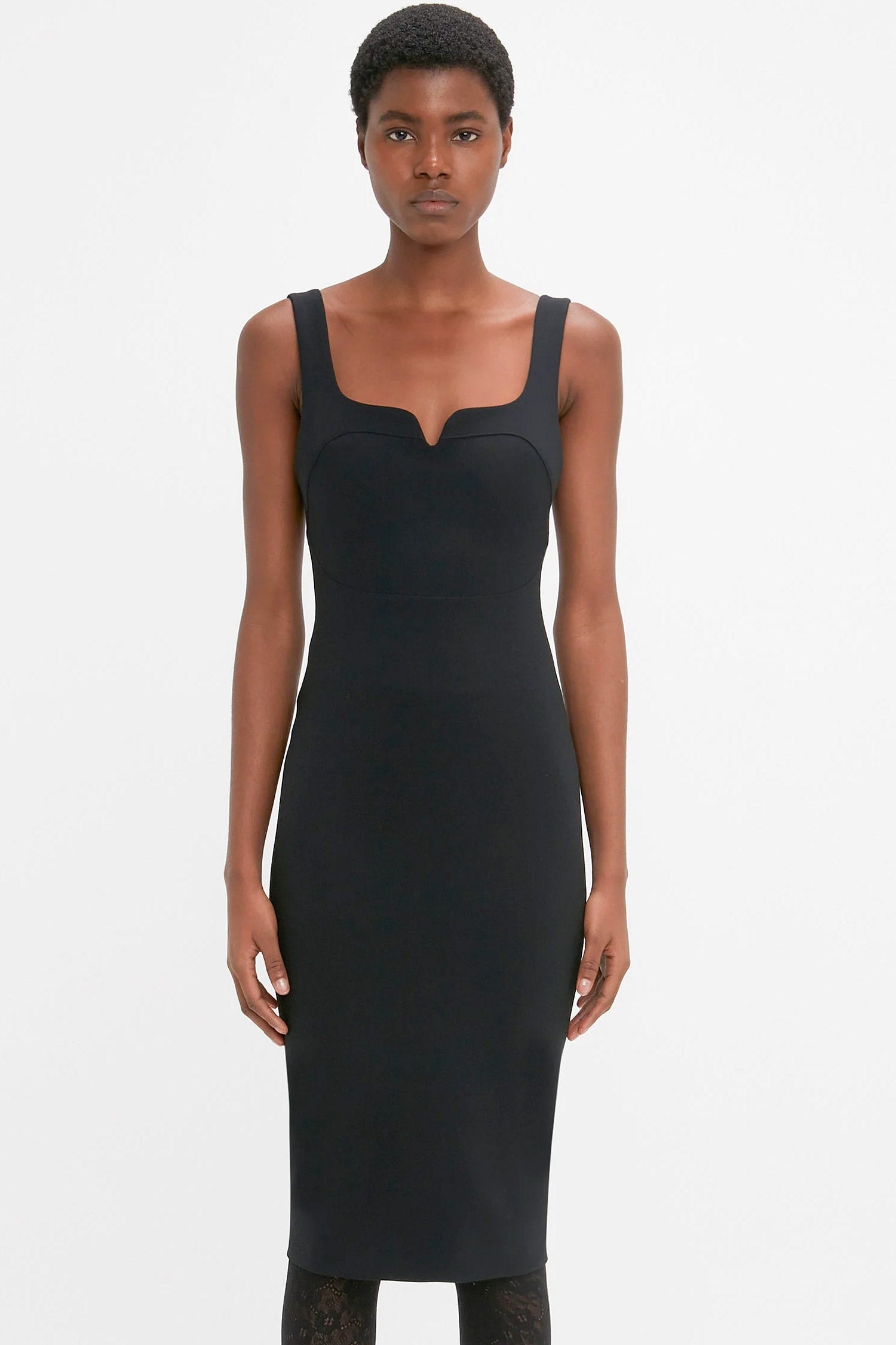 Victoria Beckham Sleeveless Fitted T Shirt Dress