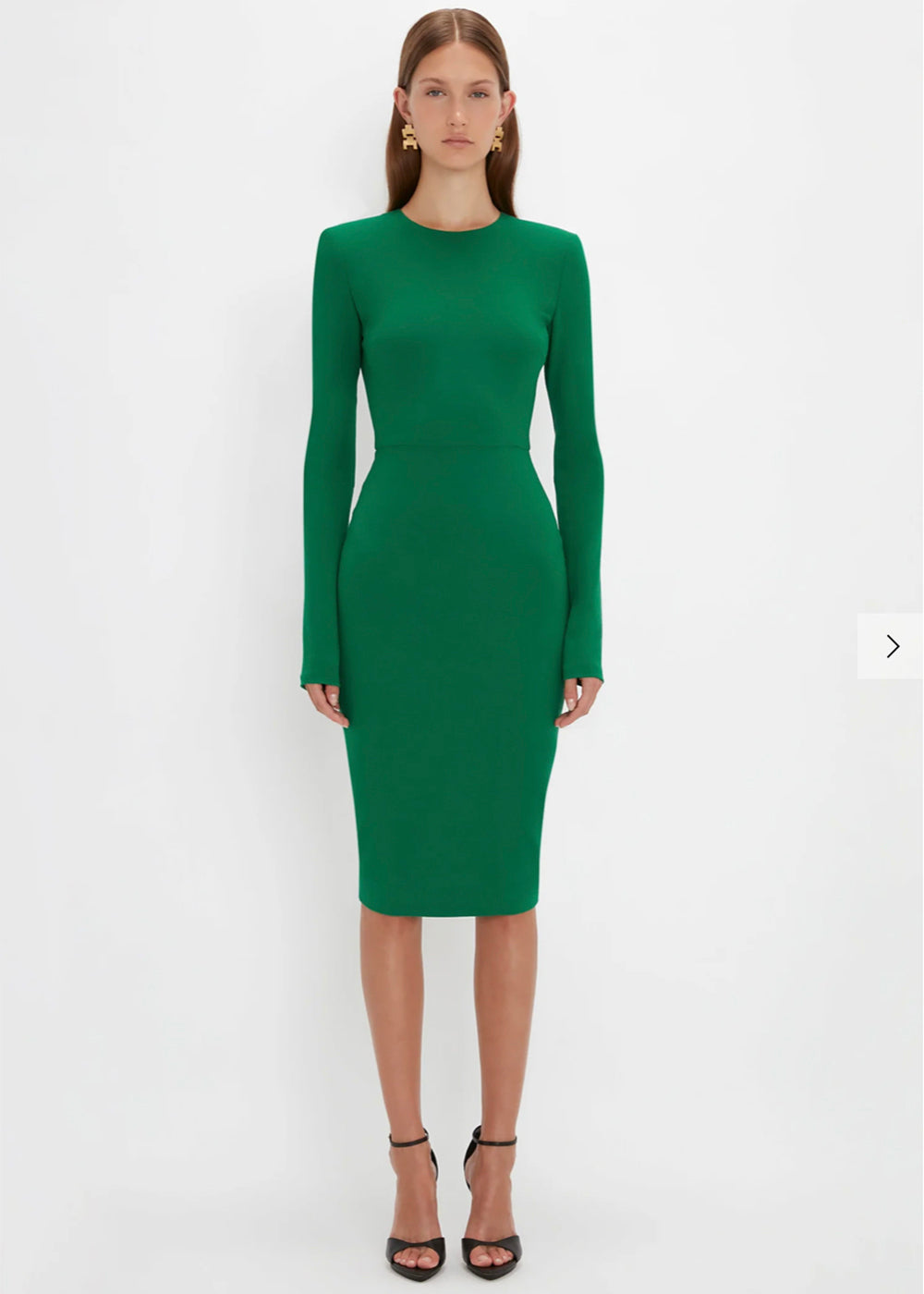 Victoria Beckham Long Sleeve T-Shirt Fitted Dress