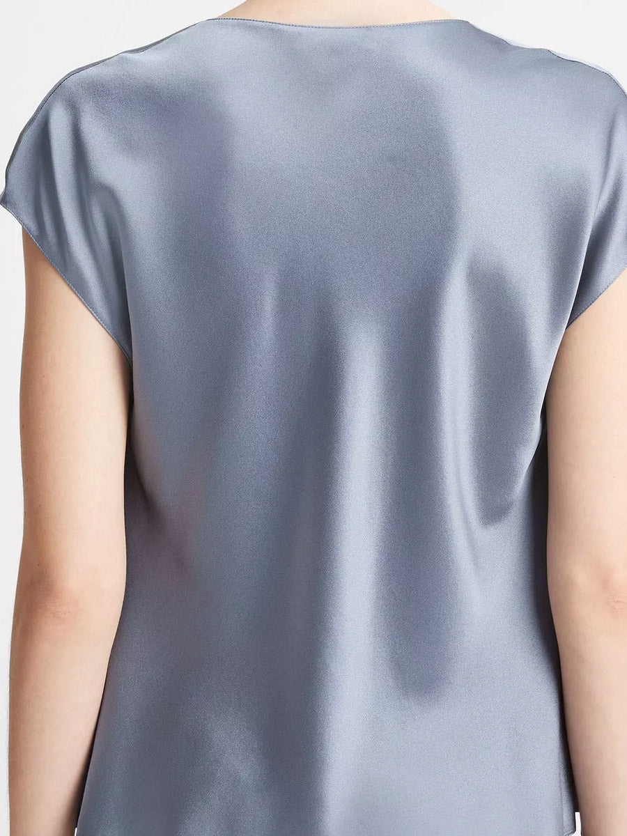 Vince Cowl Neck Cap Sleeve Blouse