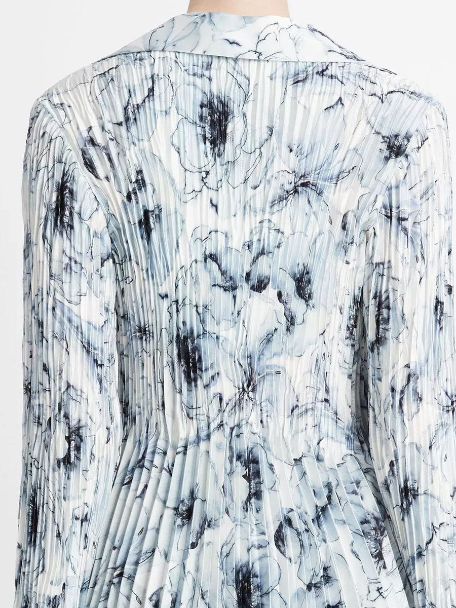 Vince Washed Lily Pleated Blouse