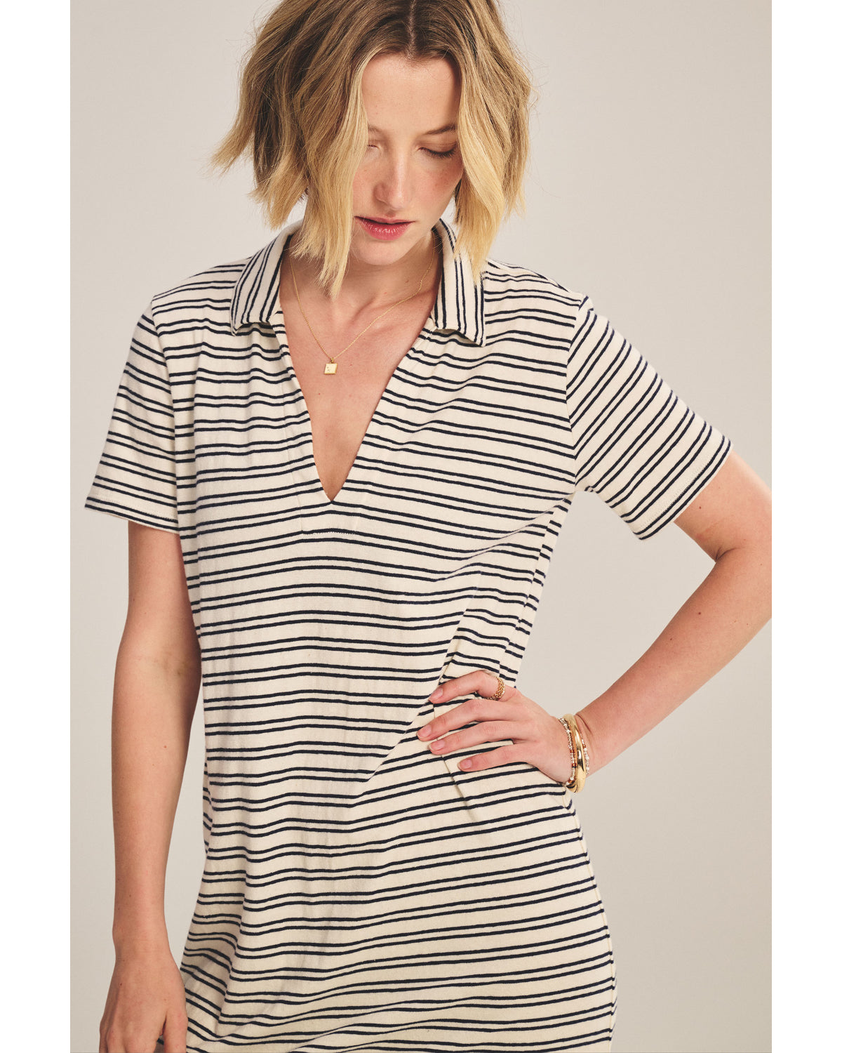 Velvet Corin Striped Jersey Dress