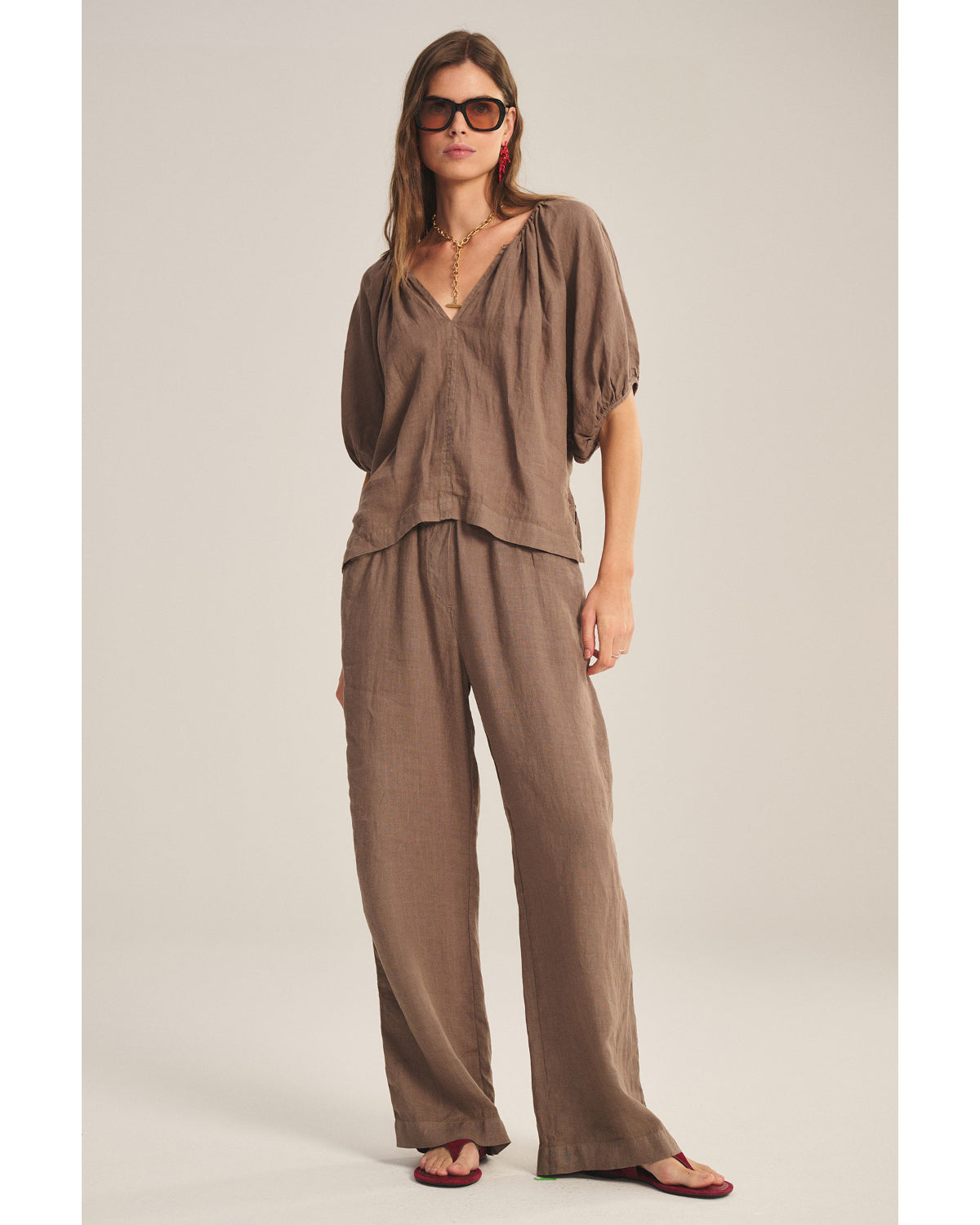 Velvet Lola Woven Linen Pant