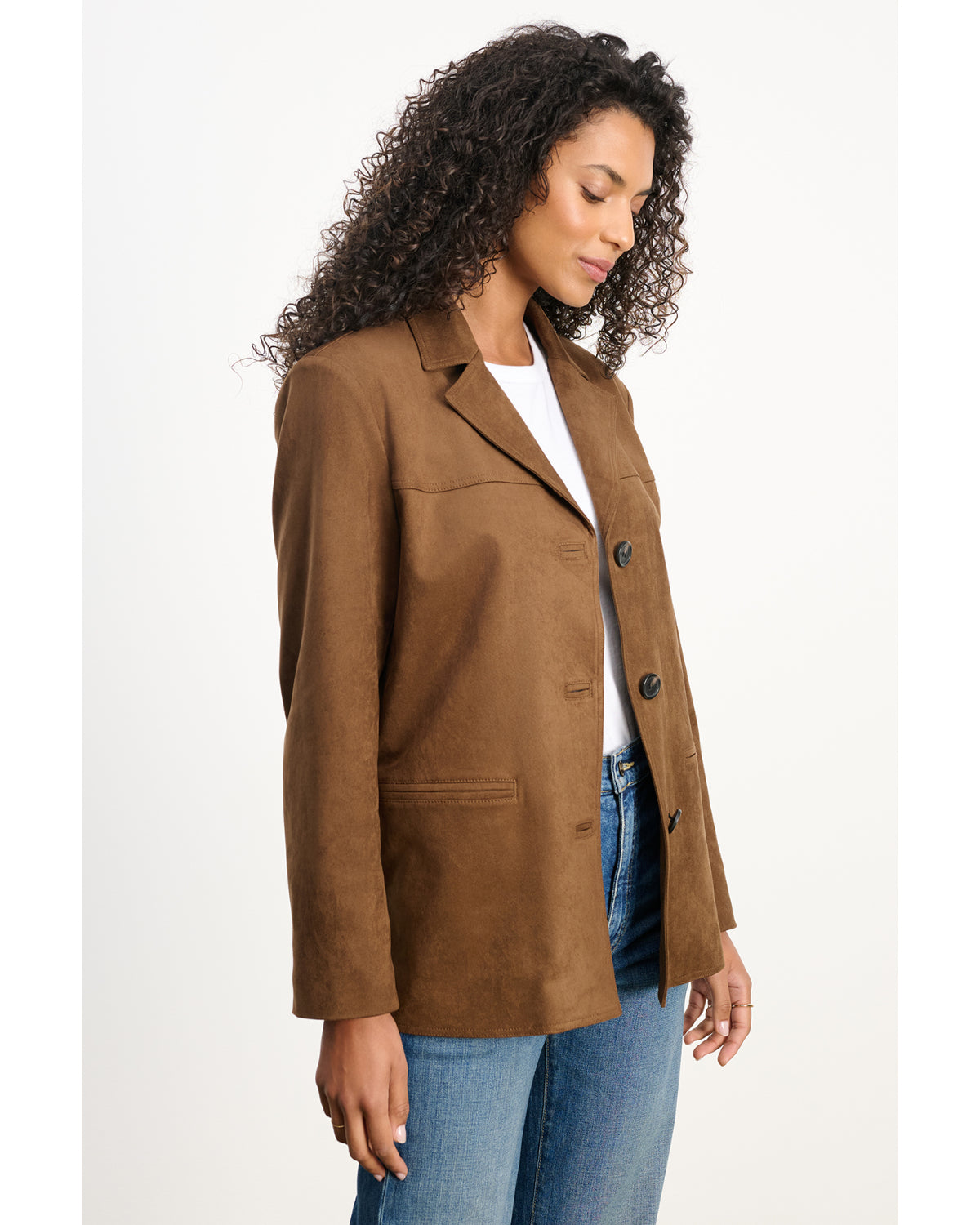 Velvet Faux Suede Jacket