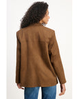 Velvet Faux Suede Jacket