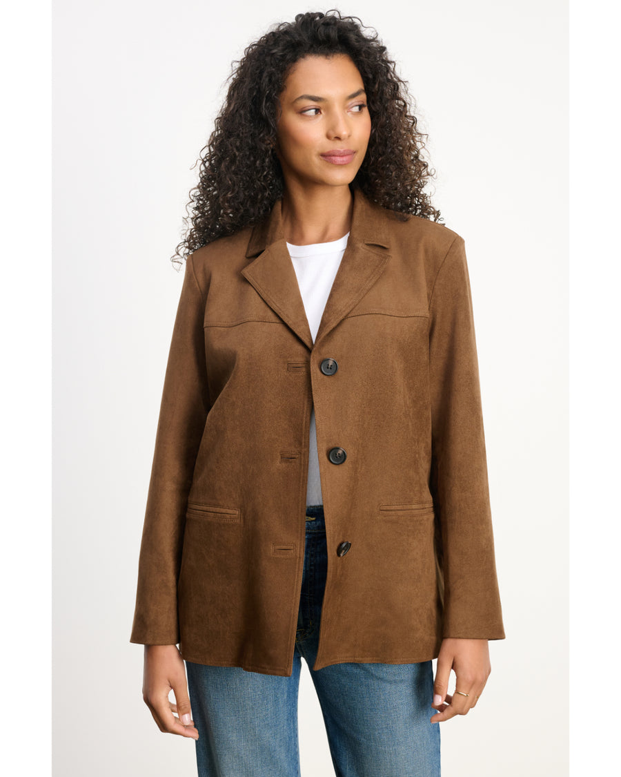 Velvet Faux Suede Jacket