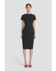 Victoria Beckham Black T Shirt Fitted Dress