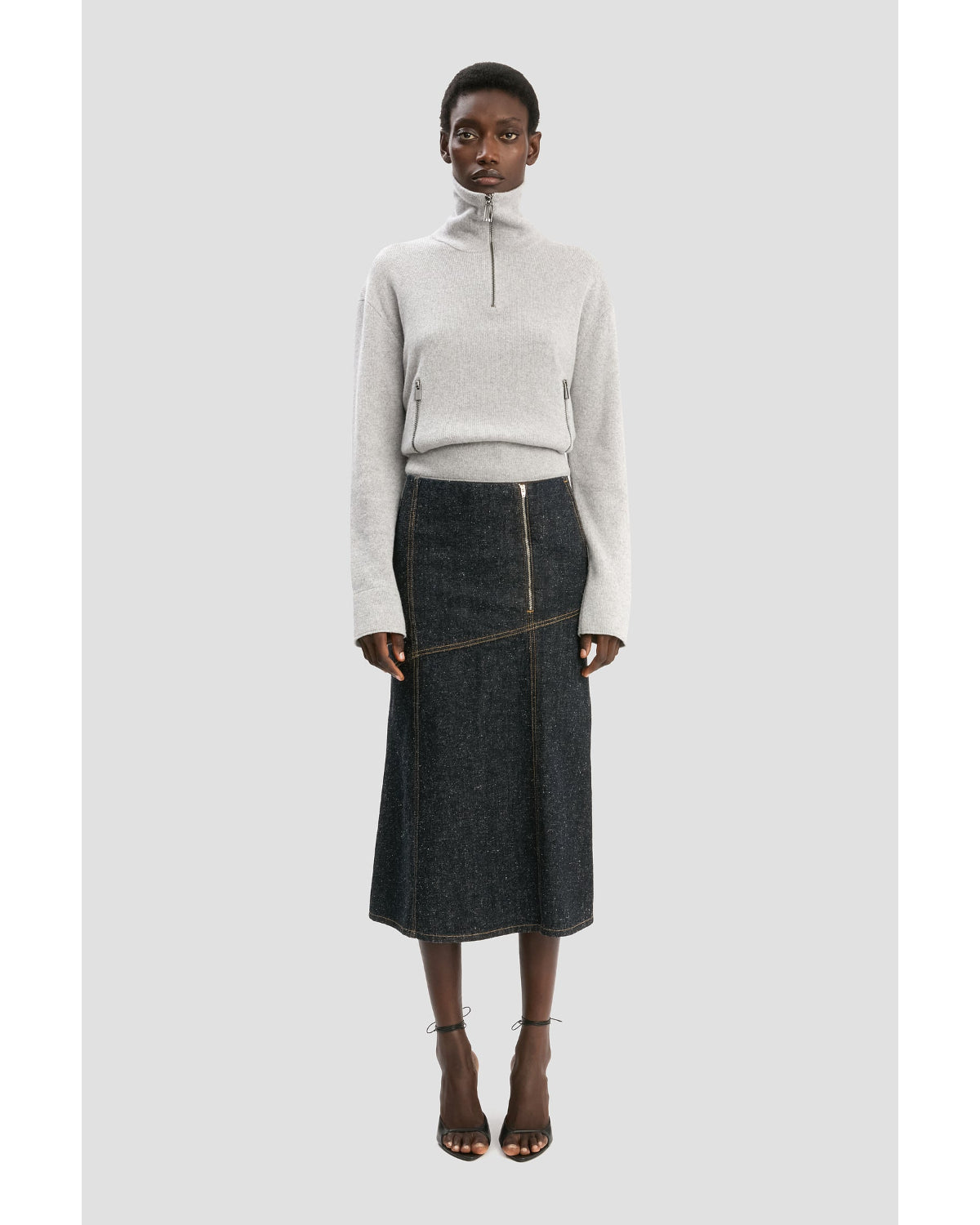 Victoria Beckham Panelled Denim Skirt