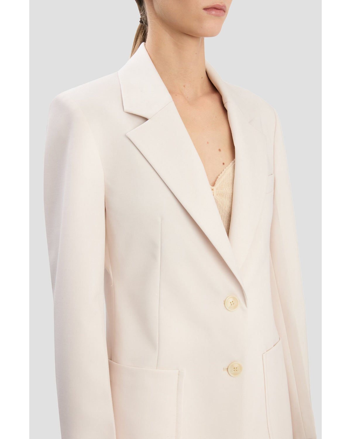 Victoria Beckham Katherine Patch Pocket Jacket Bone