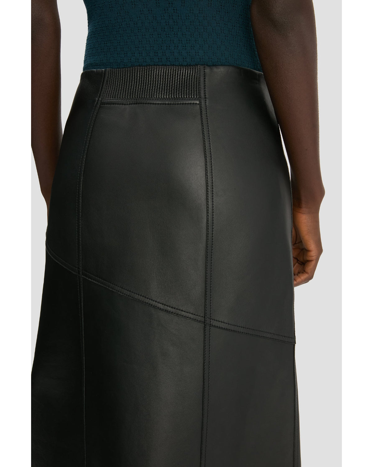 Victoria Beckham Panelled Lamb Skirt