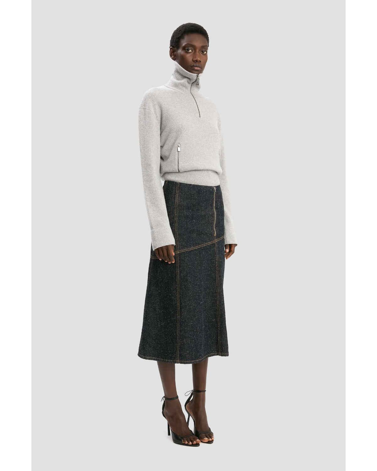 Victoria Beckham Panelled Denim Skirt