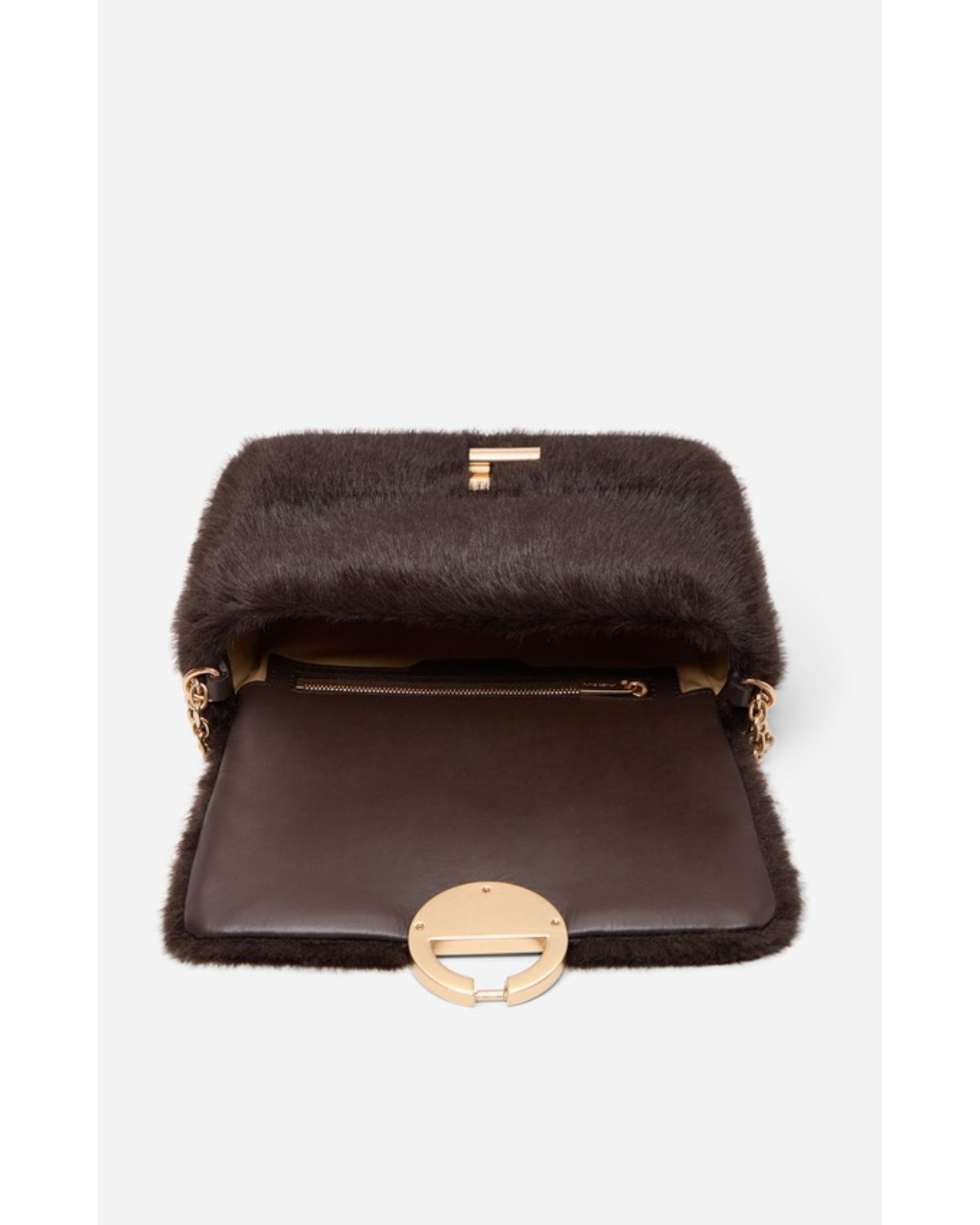 Vanessa Bruno Medium Moon Faux Fur Bag