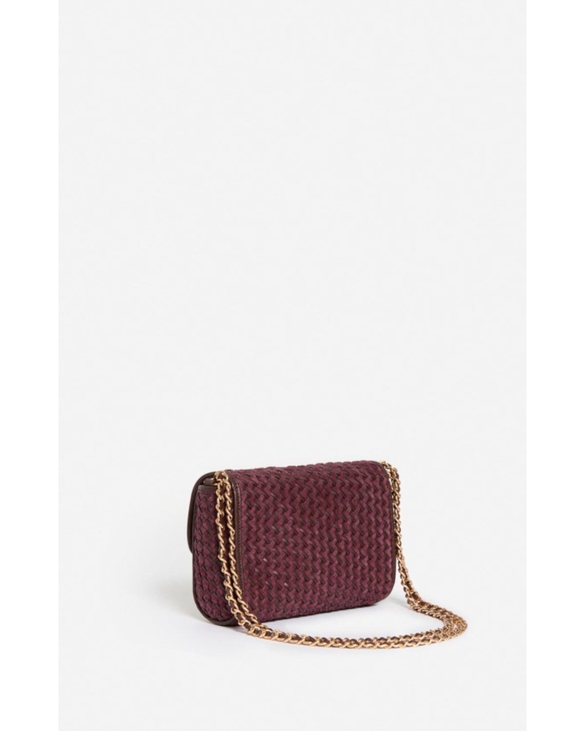 Vanessa Bruno Medium Moon Bag in Braided Suede Leather