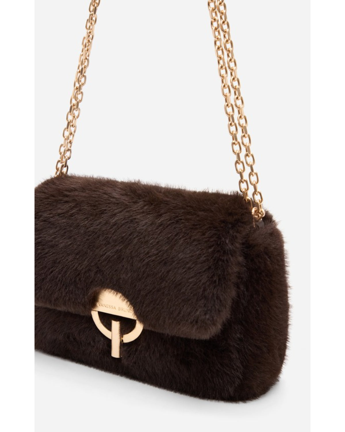 Vanessa Bruno Medium Moon Faux Fur Bag