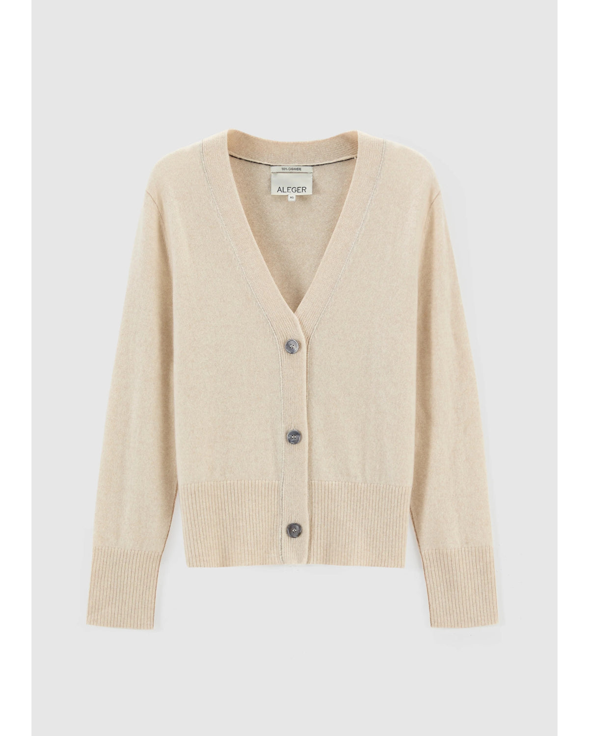 ALEGER 145 Cashmere Seam Detail Cardigan