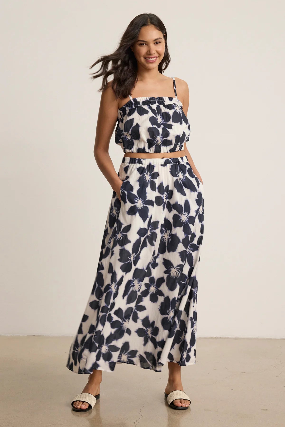 Jess Printed Cotton Voile Maxi Skirt