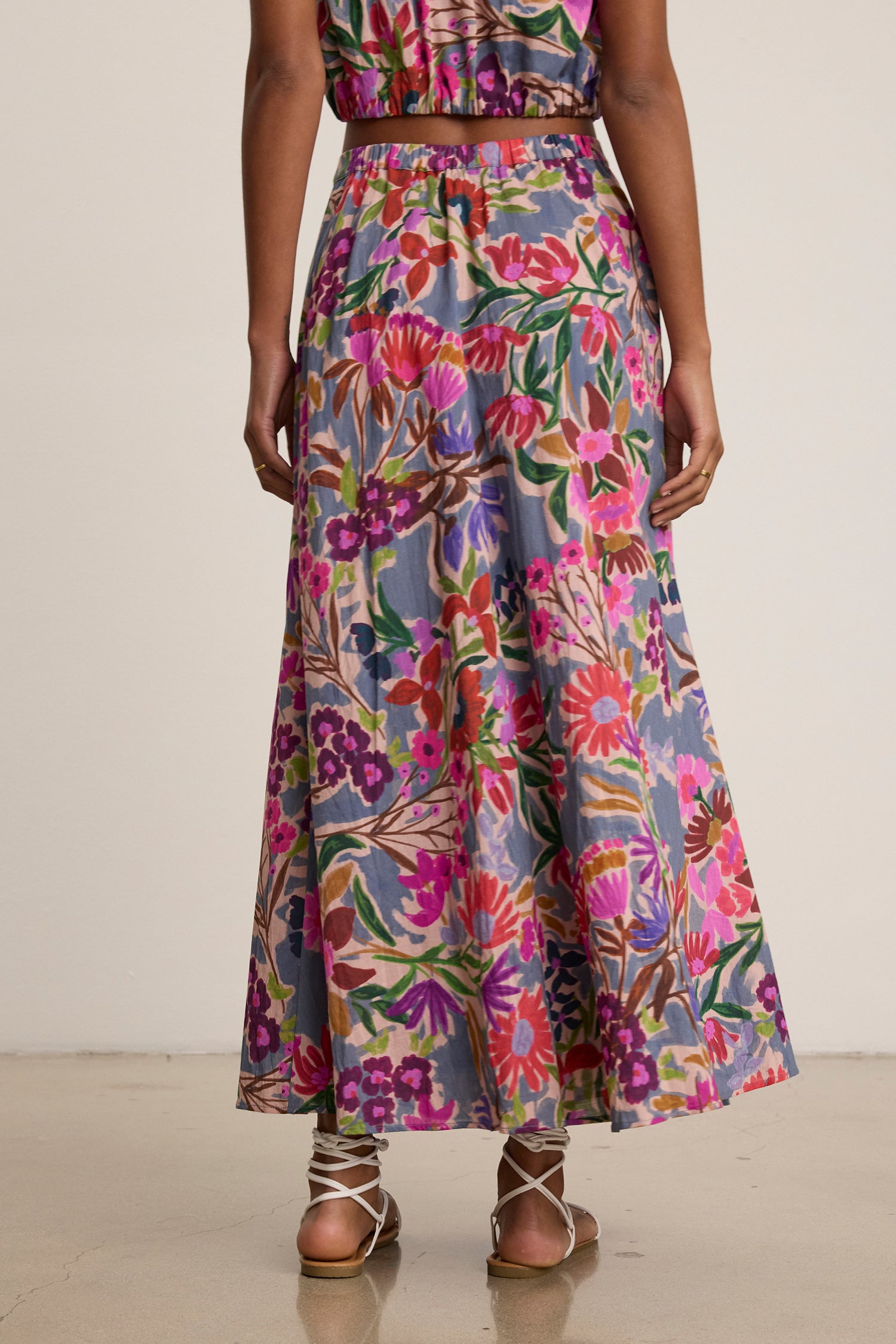 Jess Printed Cotton Voile Maxi Skirt