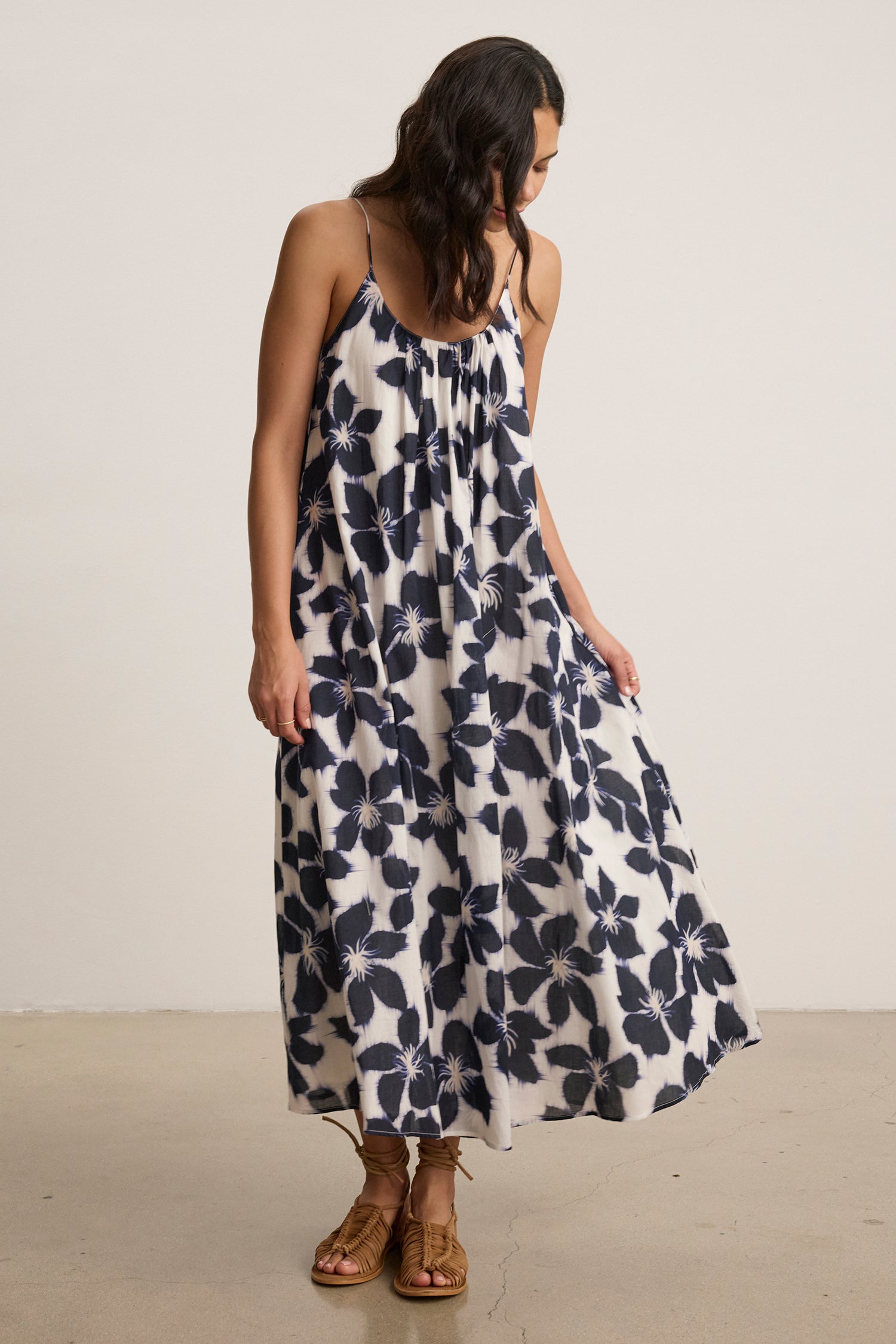 Alexa Printed Cotton Voile Tank Maxi Dress