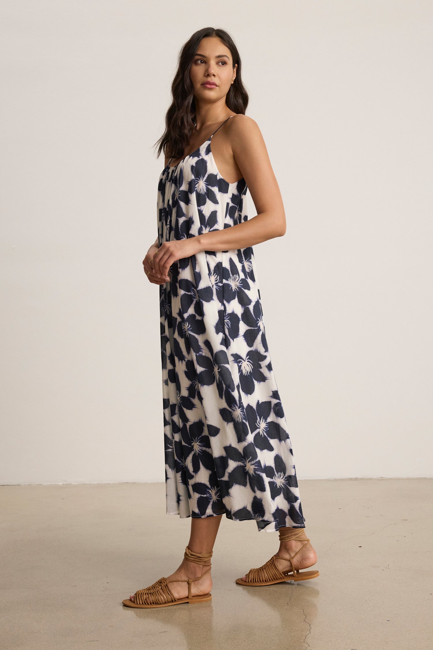 Alexa Printed Cotton Voile Tank Maxi Dress