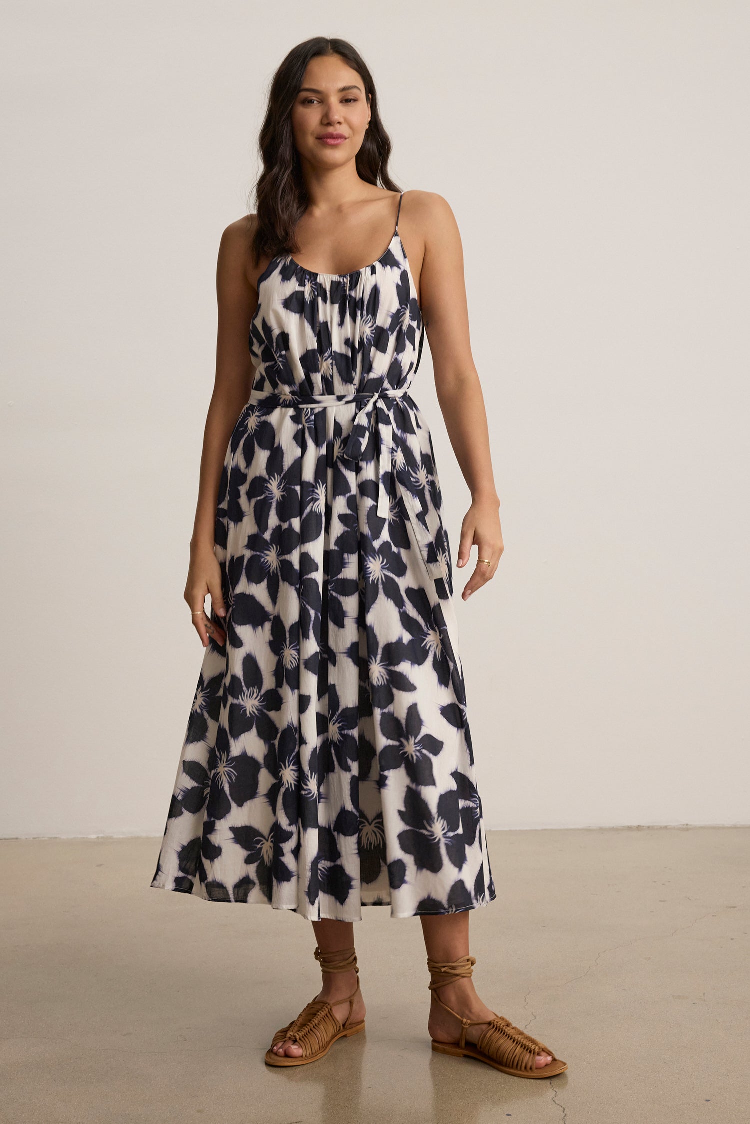 Alexa Printed Cotton Voile Tank Maxi Dress