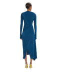 Victoria Beckham Long Sleeve Plisse Dress