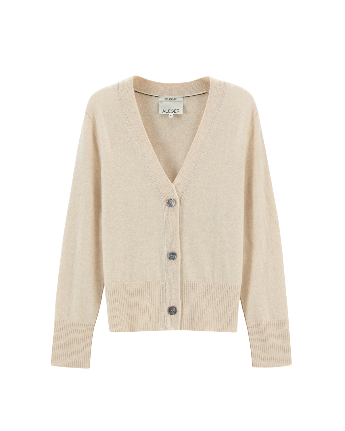 ALEGER 145 Cashmere Seam Detail Cardigan