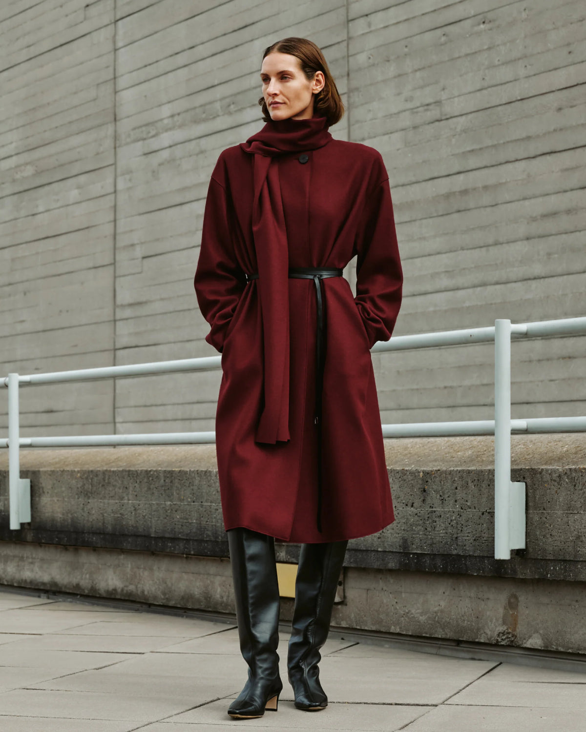 Harris Wharf Scarf Coat Cashmere Blend