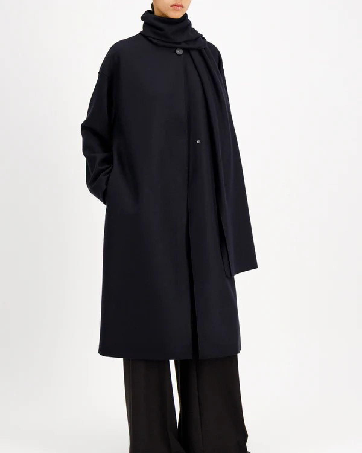 Harris Wharf Scarf Coat Cashmere Blend