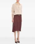 Victoria Beckham Leather Skirt Acai