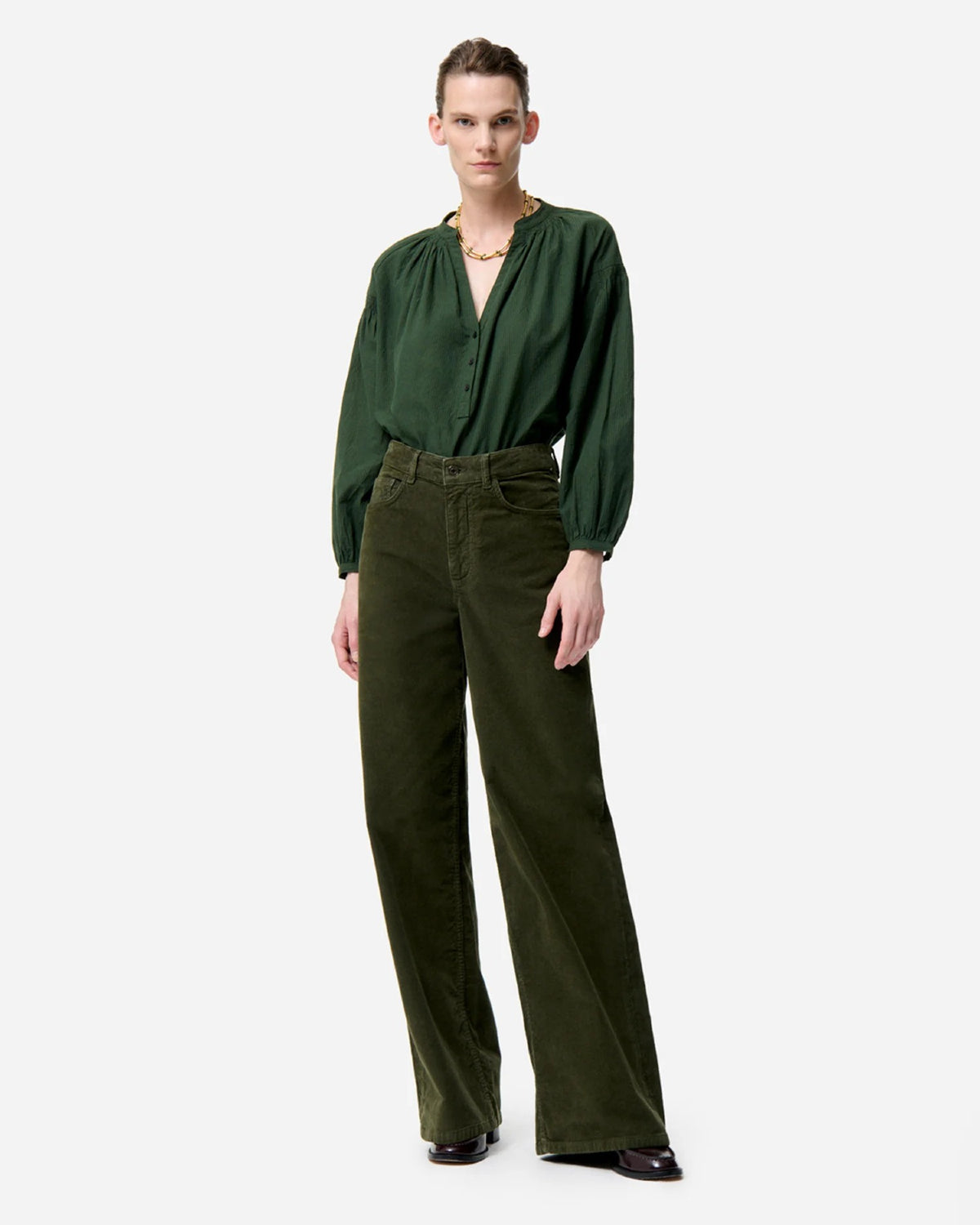 Vanessa Bruno Nipoa Blouse Vert Fonce
