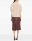 Victoria Beckham Leather Skirt Acai