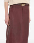 Victoria Beckham Leather Skirt Acai