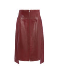 Victoria Beckham Leather Skirt Acai